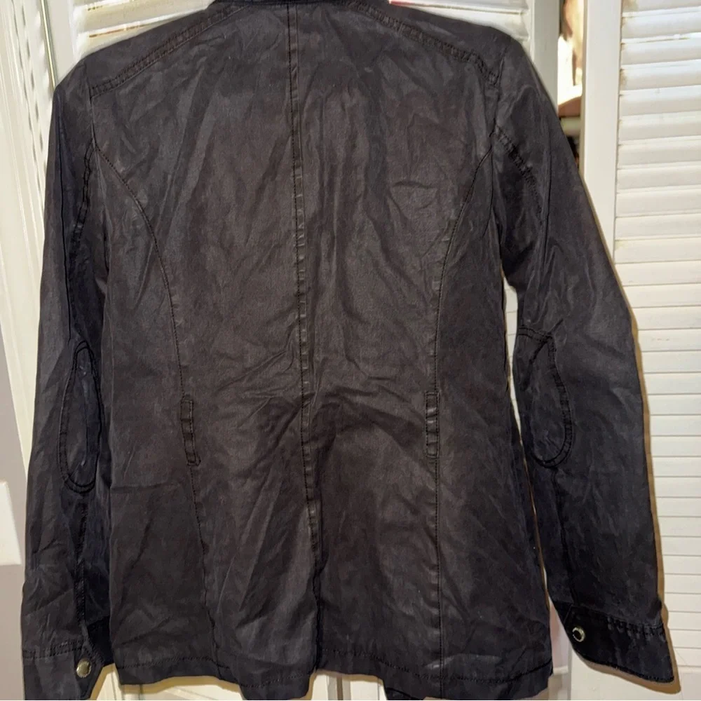 Banana Republic Jacket Women’s  M Navy Field Waxed Chore Flannel Lined Pattern